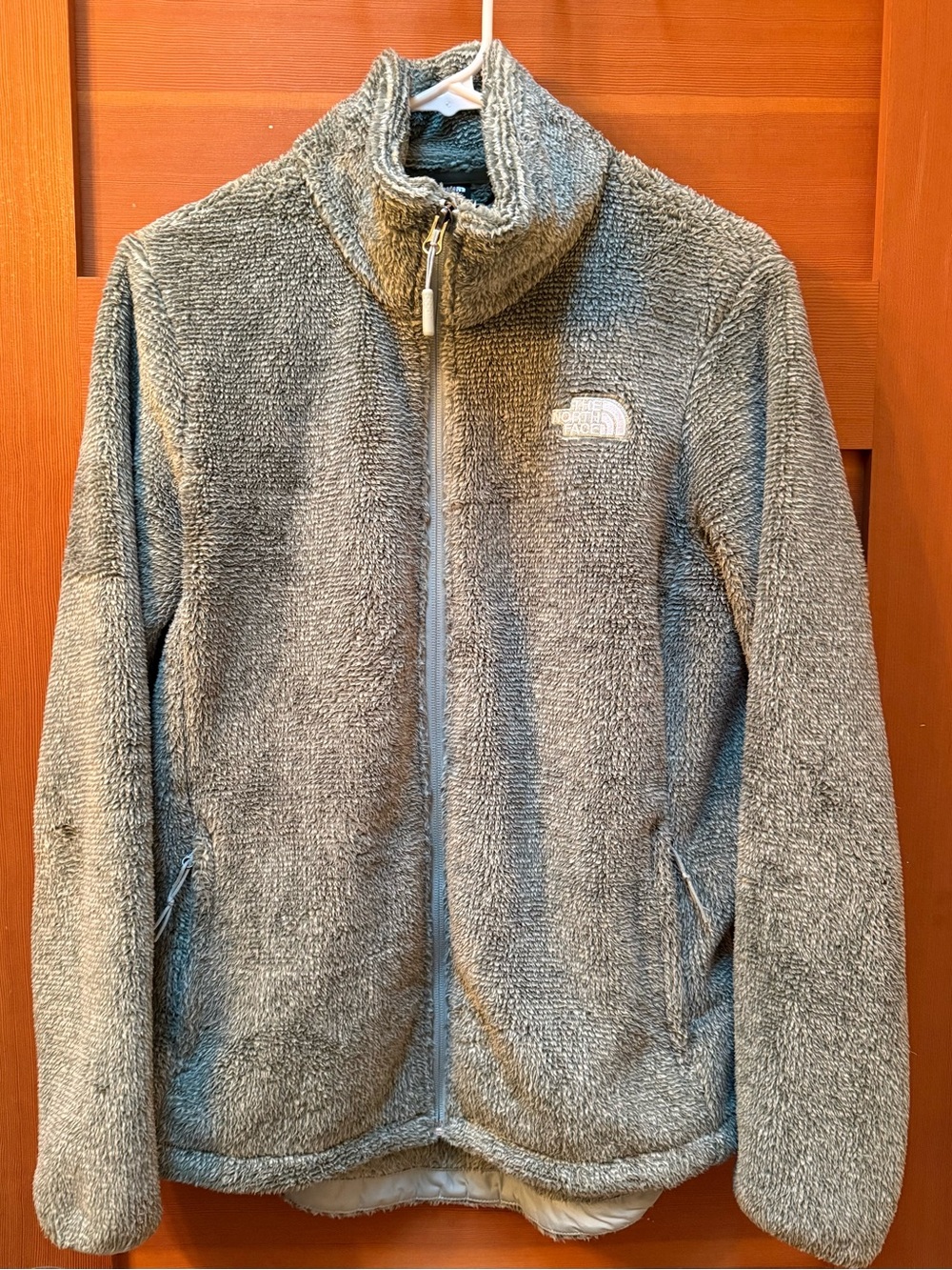 The North Face Plush Teddy Fleece Jacket - Light Gray